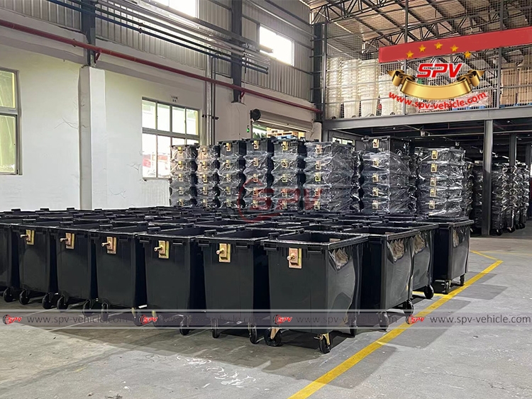 SPV Trash Bins(660L) Are Preparing to Loading Into Container